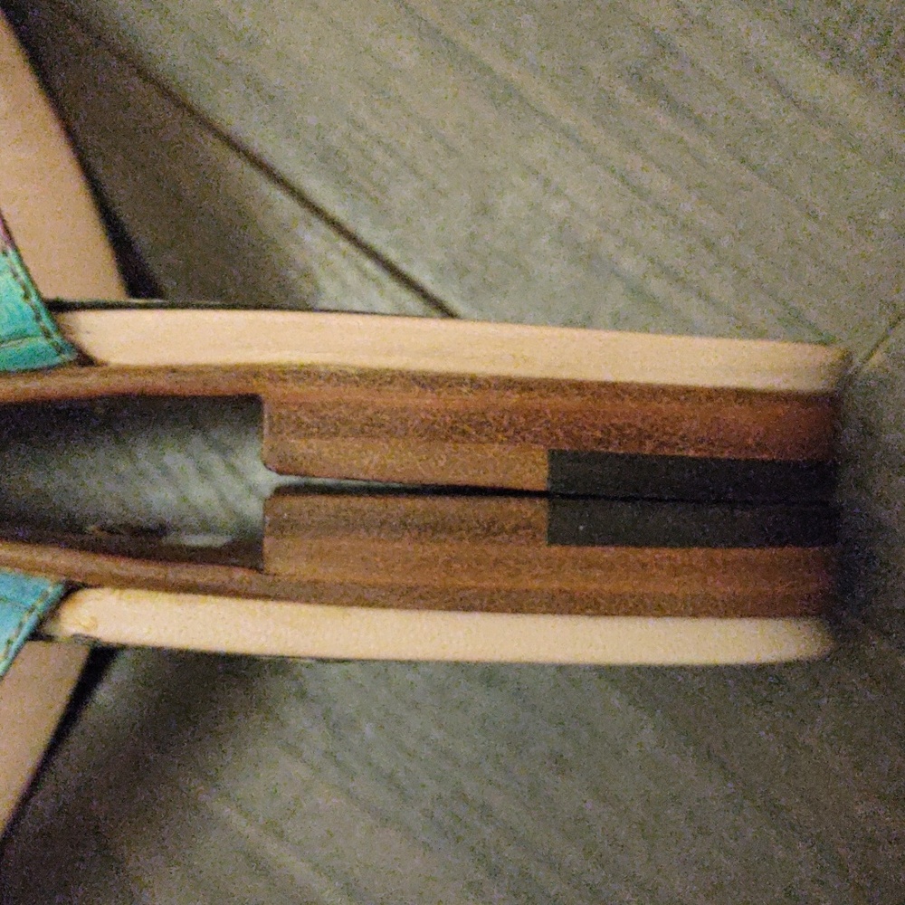 Manolo Blahnik Multicolor Python Criss Cross Sand… - image 8